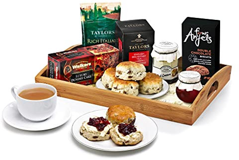 Afternoon Tea and Scones Gift Set - Premium Coffee Hamper with Scones, Clotted Cream, Jam, Coffee - Cream Tea Gift Set for Mum, for Birthday or Celebration, from Regency Hampers