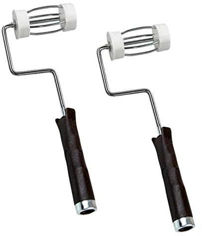 2 ALAZCO Heavy Duty Paint Roller Frame 3 for Small Areas Edges and Corners - Ergonomic Nonslip Handle