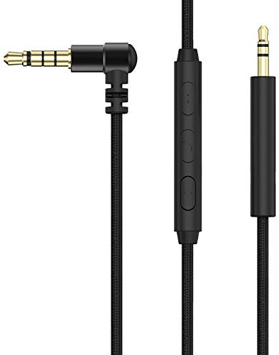Cubilux Braided 3.5mm to 2.5mm Headphone Replacement Cable with Microphone Compatible with Bose QuietComfort Ultra, QuietComfort Headphones, Noise Cancelling 700, QC45/QC35/QC25, 4 Feet