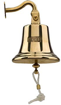Foresti & Suardi Campana de barco 1888, latón, 1,8 kg, diámetro de 155 mm