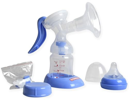 Gima - Extractor de leche manual para uso doméstico, compacto y ligero, para aspirar la leche materna de manera eficiente y discreta, 41700