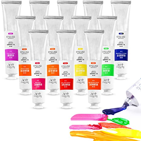 Paul Rubens Colori a olio, 12 colori neon ad alta saturazione, tubetti da 50 ml, asciugatura più rapida con texture cremosa, per artisti, studenti, principianti