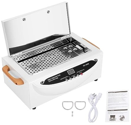 RANZIX Stérilisateur à air chaud 500 W 220 V/50 Hz pour outils de manucure, récipient en métal, outils de beauté des cheveux (500 W)