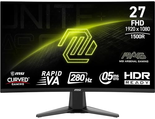 MSI Monitor 9S6-3CE01M-014 MAG Serie 276CXF Curved Black con Display Full HD 27 pollici
