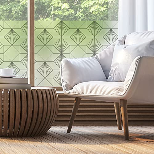Ambiance Sticker Klebefolie für Fenster & Duschtür, Blickdicht, Art-Déco, selbstklebend, Sichtschutz für Fenster & Duschtür, H40 x L100 cm