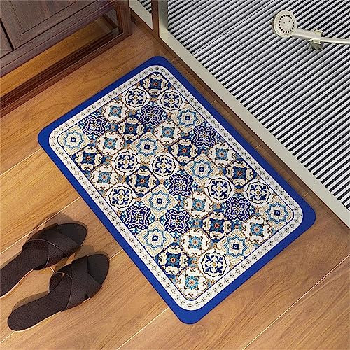 Hinnin Badezimmerteppich, Badematte rutschfest, Duschmatte rutschfest, Duschvorleger, Badvorleger Badteppich Waschbar Teppich Badezimmer, Bathroom Mat, Bath Mat Mats, Bad Teppich, Klassisch-120x160cm