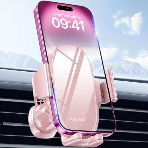 Miracase 2nd Generation Car Phone Holder, Air Vent Phone Holder for Cars 360° Rotation, Mobile Phone Mount Automobile Cradles GPS Vehicle Mount for Vent Van iPhone17 16 15 14 Pro Max 13 12 11 Samsung