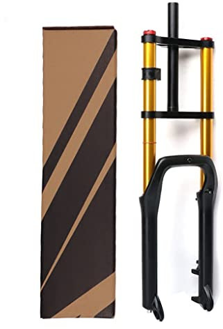 Samnuerly Fahrrad-Federgabeln, BMX-Fahrrad-Federgabel, 24 Zoll, 4,0 Zoll, Fetter Reifen, MTB, Luft-E-Bike-Gabel, Zugstufeneinstellung 1-1/8, Scheibenbremsgabeln, Federweg 120 mm, 2780 g