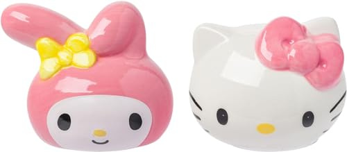 Silver Buffalo Sanrio Salz- und Pfefferstreuer-Set Hello Kitty und My Melody aus Keramik in 3D-Form