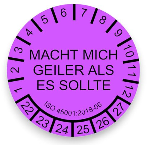 SCHERZAUFKLEBER Prüfsiegel Plakette für Werkstatt, Sticker für Männer TÜV… (Geiler)