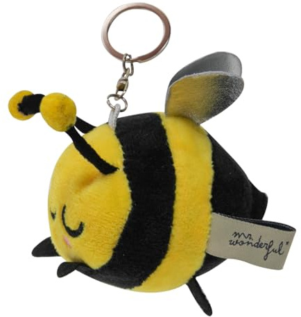 Mr. Wonderful - Small plush keyring - Bee - Llavero de Peluche Realizado en Polyester