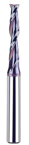 SpeTool Punta per fresa a spirale, diametro di taglio 3/16, gambo da 1/4 di pollice con rivestimento extra lungo, punte per fresa CNC in carburo per mortase, intaglio, incisione