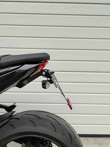 kurzer Kennzeichenhalter für Triumph Daytona 660 ab 2024 Kennzeichenträger EVO Set Tail Tidy Heckumbau kurzes Heck Racer GroFaTec für Triumph daytona660