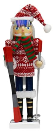 Amagogo Schiaccianoci Figura Figurina Decorazioni Natalizie Accessori Foto Statua da Collezione in Legno Scultura per la Casa Bomboniere per Feste di Natale, Ragazzo