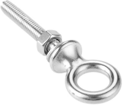 SynapSYA Ringschrauben 1 Stück M6 M8 M10 M12 Edelstahl Ringschrauben Ringschrauben mit Muttern und Unterlegscheiben Set Rundring Haken Bolzenschraube(M6x40)