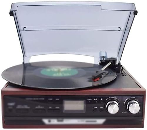 Lecteur vinyle vintage avec platine Bluetooth/FM - Style classique - Noir - Gramophone