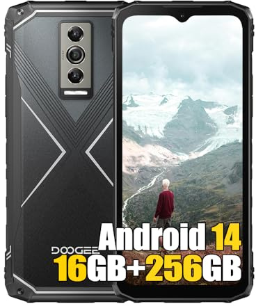 DOOGEE Blade 10 Pro 16Go+256Go Telephone Portable Incassable 2025, Android 14 Téléphone Débloqué, 5150mAh, 50MP+8MP, 6.56HD+ 90Hz Smartphone Incassable Etanche, Dual 4G LTE,GPS,NFC,OTG,FM,Widevine L1