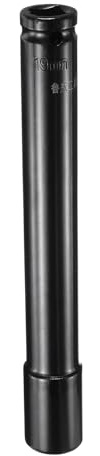 QUARKZMAN Llave de Impacto Profundo de 1/2 Cuadrada Por 19Mm Métrica 6 Puntos 200Mm (8) de Largo Extra de Acero Al Carbono para Automóviles, Reparación de Tuercas Y Pernos, Color Negro