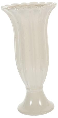 Alipis Vaso funerario in ceramica stile colonna romana 10,4 pollici decorazione tomba resistente alle intemperie portafiori per fiori artificiali o naturali