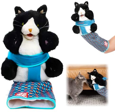 Noaya Cat Puppet Wrestler - Hand Puppets for Cats, Wrestling Glove Toy, Cat Toys for Indoor, Cats Wrestling Toy, Interactive Hand Puppets Toys