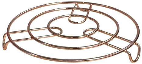 MIXEL Copper Hot Pan Pot Stands, Trivet Holder, Wide Range Of Application, Easy To Clean, Sturdy & Durable, Table Ring, Heat Resistant, Chrome Plated, Surface Protection, Lightweight (2 PCS)