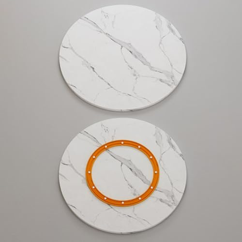 Tocadiscos redondos de madera, bandeja giratoria silenciosa de 360° para servicio de mesa de comedor sin esfuerzo