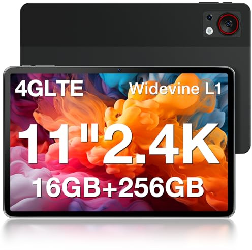 T30S Android Tablet 11 Inch Tablets 2.4K Tablets with Sim Card Slot, 16GB RAM+256GB ROM TF1TB T606 Octa-Core, 8580 mAh 8MP+13MP 3.5mm, 5G WIFI, Bluetooth 5.0 Android Gaming Tablet - Black