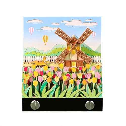 Kreativer 3D-Kalender 2026, 2026, kreativer Abreißkalender, 3D-Papierschnitzerei-Notizblock mit Lichtern, DIY-Papierschnitzerei, Kunst, Desktop-Dekoration für Zuhause, Büro, Urlaub
