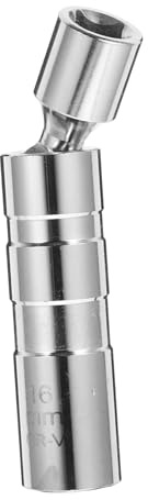 FIXOSHEE Chiave Candele Acciaio con Giunto Snodato e per Rimozione Candela Veicoli Strumento Multifunzionale Resistente e Pratico per Vari