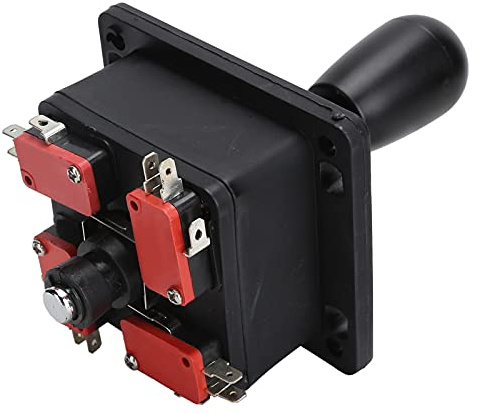 Kits de Bricolaje para Juegos de con Codificador USB de Retardo Cero con Accesorios de Joystick Duraderos, Fáciles de Operar para Amantes de los Juegos de (BLACK)