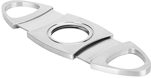 Pssopp Coupe-cigare en Acier Inoxydable, Double Lame, Coupe Précise, Conception Compacte avec Système de Verrouillage en Bois, Accessoires pour Fumer, Cadeau