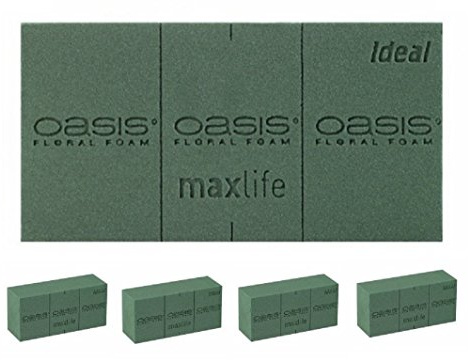 4 x Oasis Ideal Floral Foam Maxlife Bricks (Pack Contains 4 Bricks)