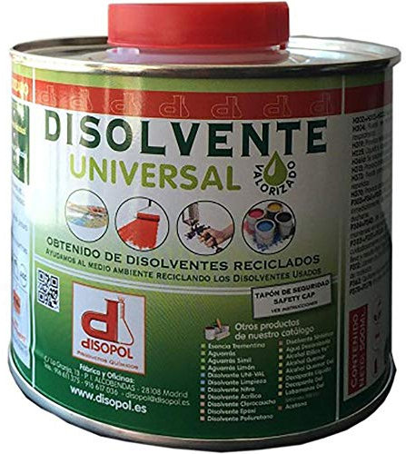 Solvent Cleaning disopol Universal valorizado Packaging Metalico Nitro dduniv24 * 05ch 500 ml