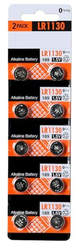 Lot de 10 Piles LR1130 LR54 1,5 V