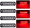 4 Unids Ultra Thin 6 LED Luces de Advertencia de Emergencia Peligro Estroboscópico Intermitente Luz Universal para 12-24 V Coche Vehículo Camión Remolque Caravana Motocicleta Van(Rojo)