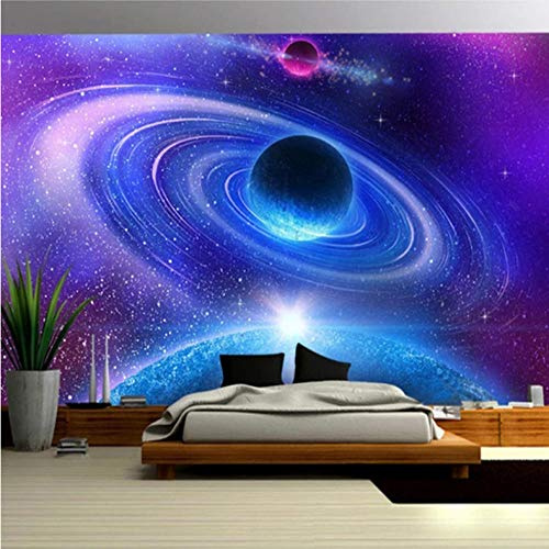 Fototapete 3D Galaxie, Universum Vlies Tapete Moderne Wandtapete Wandbild Hintergrundbild Wanddeko für Wohnzimmer Schlafzimmer Küche Büro Flur Dekoration 200CMx140CM