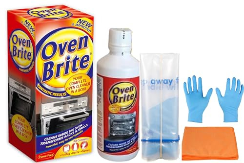 Oven Cleaner- Heavy Duty Oven Cleaning Kit - 500 ml Bottle – Bags for Rack and Gloves Included - Complete Oven Cleaner Set with Cleaning Cloth