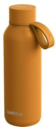 Quokka SOLID CON SUPPORTO AMBER | TERMO BOTTIGLIA IN ACCIAIO INOX CON SUPPORTO 510 ML