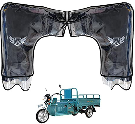 PW TOOLS Moto imperméables, Guidon et Manchons d'hiver, Couverture Guidon en Peluche épaisse pour Scooters et motoneiges