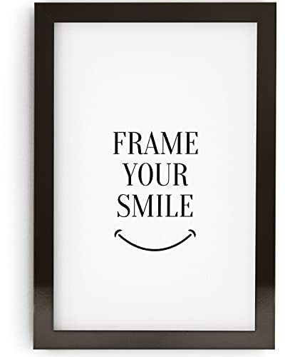 Monframe Bilderrahmen 33x98 cm | Modern Fotorahmen Schwarz glanz mit Acrylglas & UV-Schütz | Bilderrahmen Holz MDF für Fotos, Kunstwerke, Poster & Diplom