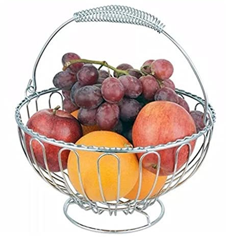 OUSIKA Ciotola for cesto di frutta Cesto di frutta creativo in acciaio inossidabile Ciotola for frutta portatile, cesto di scarico for soggiorno decorativo for tavolo Piatti