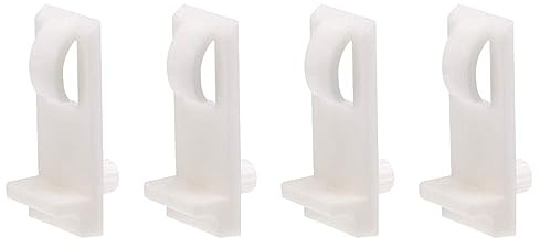 TOP-VIGOR 20 pinzas de plástico para estantes, clips de estante de gabinete de 5 mm, accesorios de instalación de muebles de bloqueo para estantes de libros de cocina