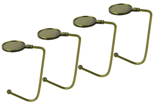 KEYIDO 4 Stück Weihnachtsstrumpf-Haken, Strumpfhalter für Kaminsims, Kamin, Metall, mit rutschfestem Sicherheitsgriff für Weihnachtsfeier, Dekoration, Bronze