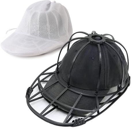 Dulamet Cap Washer für Baseballkappen, Cap Waschmaschinen Form, Shaper für Waschmaschine oder Geschirrspüler, Kunststoff, passend für Kinder und Erwachsene (Schwarz)
