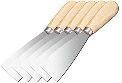 Spachtelmesser, Tapetenschaber, Farbschaber, Werkzeug for Verteilen von Trockenbau-Spachtelmasse und Schlamm, Klebeband, Schaben von Farbe, 5 Stück, 10,2 cm (Size : 2inch)