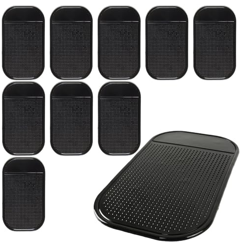 10 Stück Multifunktion Anti Rutsch Pads，Waschbare Antirutschmatte，Multifunktion Anti Rutsch Pads，Multifunktion Silikon Gel Pads，Wiederverwendbarer，Schwarz