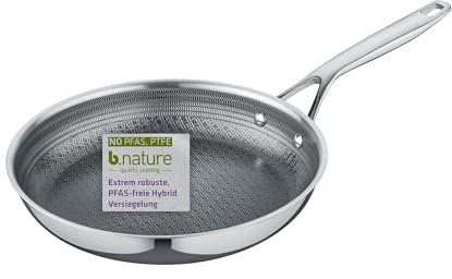 Berndes Bratpfanne HybridX 28cm – Induktionsgeeignet – Allherdtauglich – Antihaftversiegelung - b.nature Quarz - schnelle Hitzeverteilung – energiesparend - PFAS-frei