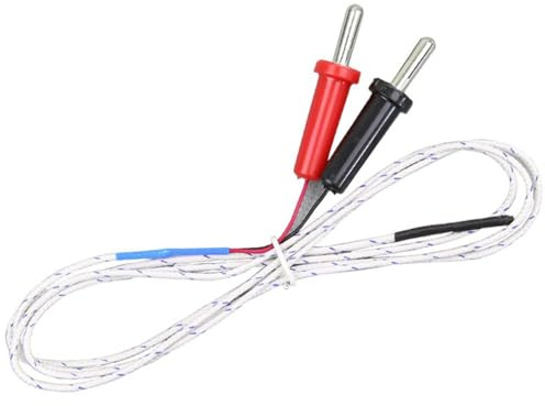 Thermocouple Probe, K Type Temperature Sensor Double Head Multimeter Thermal Sensor Probe for Digital Thermometer