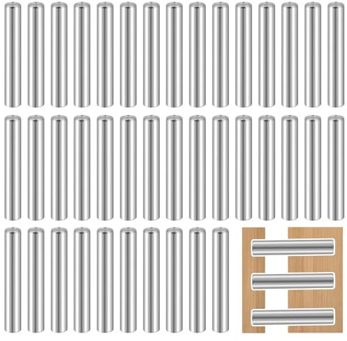40 Stück Zylinderstifte, 6 x 40mm Regalbodenträger, Spannstifte Edelstah, Bodenträger Stiftemetall, Einlegeboden Halter für Schränke Möbel Regalstützen Schaftbefestigungen