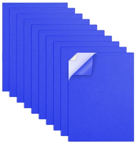 MEARCOOH 10 Pezzi Gomma EVA Adesiva, Blu EVA Foam 22cm x 30cm Gomma Eva 2mm per Artigianato Cardmaking Foto cornici Scrapbooking (Blu 10 Fogli)